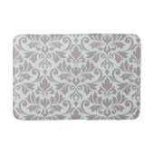 Flourish Damask LG Pattern Taupe op Duck Egg Blue Badmat (Voorkant)