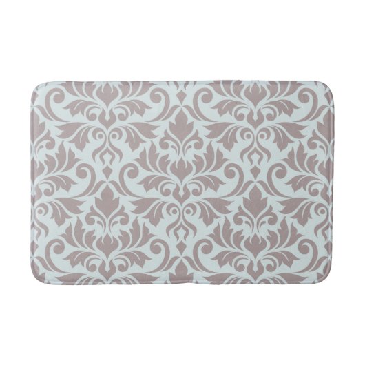 Flourish Damask LG Pattern Taupe op Duck Egg Blue Badmat (Voorkant)