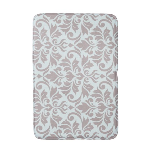 Flourish Damask LG Pattern Taupe op Duck Egg Blue Badmat (Voorkant Verticaal)