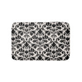 Flourish Damask Pattern Black on Cream Badmat (Voorkant)