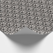 Flourish Damask Pattern Black on Cream Cadeaupapier (Hoek)