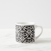 Flourish Damask Pattern Black on Cream Espresso Kop (Rechts)