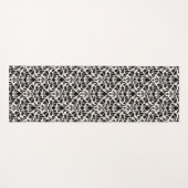 Flourish Damask Pattern Black on Cream Yogamat (Voorkant (horizontaal))