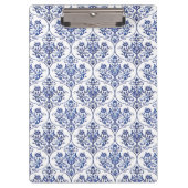 Flourish Damask Pattern - blauw Klembord (Voorkant)