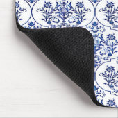 Flourish Damask Pattern - blauw Muismat (Hoek)