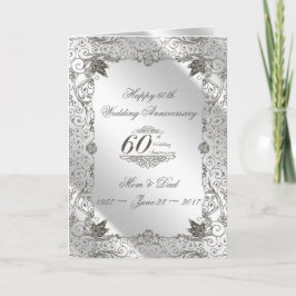 Flourish Diamond 60th Anniversary Wenskaart Kaart