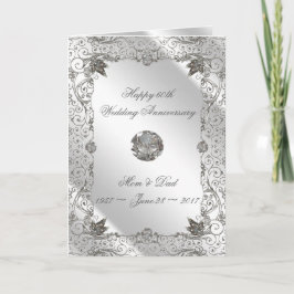Flourish Diamond 60th Anniversary Wenskaart Kaart