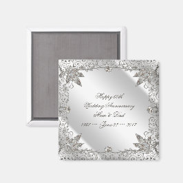 Flourish Diamond 60th Wedding Jubileum Magnet