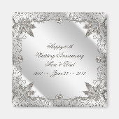 Flourish Diamond 60th Wedding Jubileum Magnet (Voorkant)