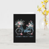 Flourish Dream Thrive Floral Bike Subtle 8647 Trum Kaart (Gele Bloem)