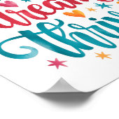 Flourish Dream Thrive Motivational  Poster (Hoek)