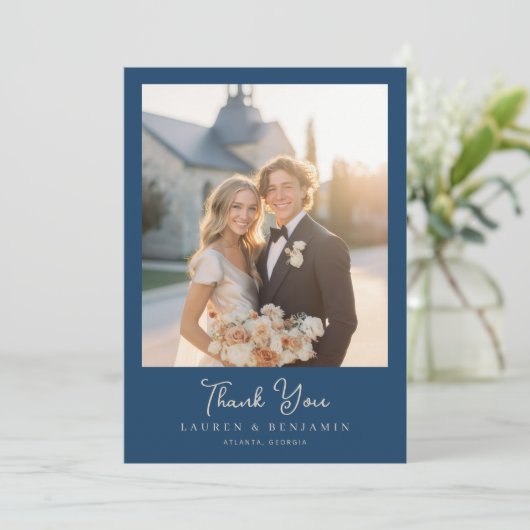 Flourish & Fête Wedding Bedankkaart (Staand voorkant)