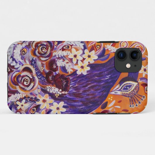 Flourish Floral Peacock Case-Mate iPhone Case (Achterkant (horizontaal))