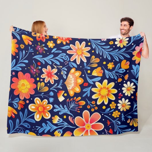 Flourish & Glow 60x80 fleece deken (In situ)