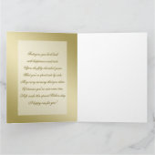 Flourish Gold 50th Wedding Jubileum 8,5 x 11 Kaart (Binnen)