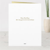 Flourish Gold 50th Wedding Jubileum 8,5 x 11 Kaart (Achterkant)
