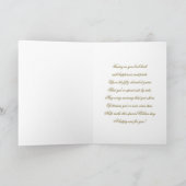 Flourish Gold White 50th Wedding Jubileum Kaart (Binnen)