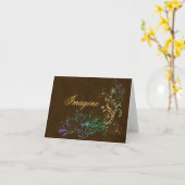Flourish Note-Kaart Kaart (Gele Bloem)