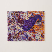 Flourish Peacock Floral Puzzle Legpuzzel (Horizontaal)