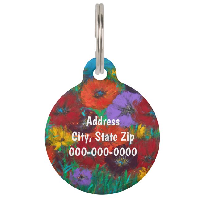 Flourish Pet ID Tag - Naam/Telefoon personaliseren Huisdierpenning (Achterkant)