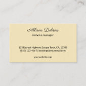  Flourish Signage Bed and Breakfast B&B Visitekaartje (Achterkant)