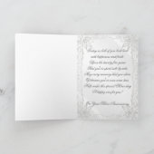 Flourish Silver 25th Wedding Jubileum Kaart (Binnen)