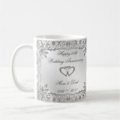 Flourish Silver 25th Wedding Jubileum Koffiemok (Links)