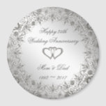 Flourish Silver 25th Wedding Jubileum Magneet<br><div class="desc">Een Digitalbcon-ontwerp met een platina zilveren kleur en een levendig ontwerpthema met een verscheidenheid aan aangepaste afbeeldingen, vormen, patronen, stijlen en lettertypen in deze one-of-a-achtige "Vloeiende Silver 25th Wedding Jubileum"-magneet. Dit elegante en aantrekkelijke ontwerp wordt geleverd met een aanpasbare tekstletters en afbeelding die passen bij uw eigen speciale gelegenheid en...</div>