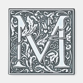 flourish Silver Monogram - M Magneet (Voorkant)