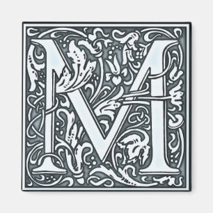 flourish Silver Monogram - M Magneet
