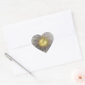 Flourish With Gold Modern Abstract Fractal Flower Hart Sticker (Envelop)