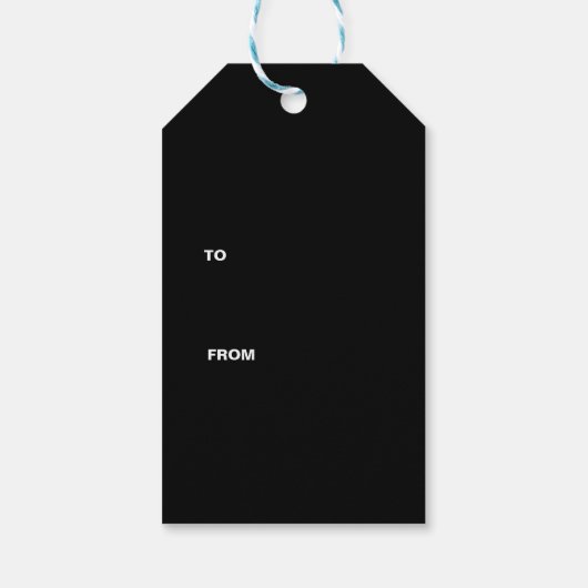 "Flourned Calligraphy Merry KerstBlack Cadeaulabel (Achterkant)