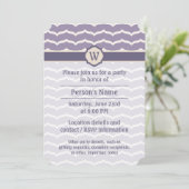 Flourned Zigzag Party Invitation Kaart (Staand voorkant)