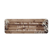 flourse zwendel lace barn - bruiloft etiket (Voorkant)