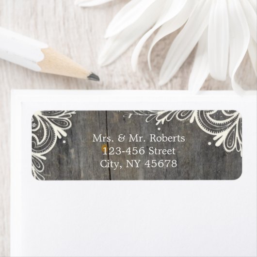 flourse zwendel lace - bruiloft in houten land etiket (Insitu)