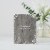 flourse zwendel lace - bruiloft in houten land kaart (Staand voorkant)