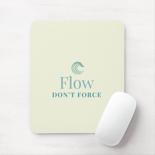 Flow Don’t Force Minimal Motivational Mouse Pad Muismat (Met muis)