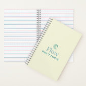 Flow Don’t Force Minimal Motivational Notebook Notitieboek (Binnen)