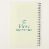 Flow Don’t Force Minimal Motivational Notebook Notitieboek (Achterkant)