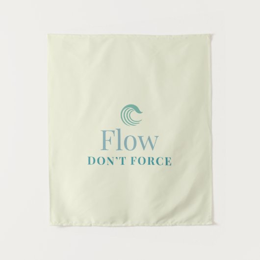 Flow Don’t Force Minimal Motivational Wall Tapestr Wandkleed (Voorkant)