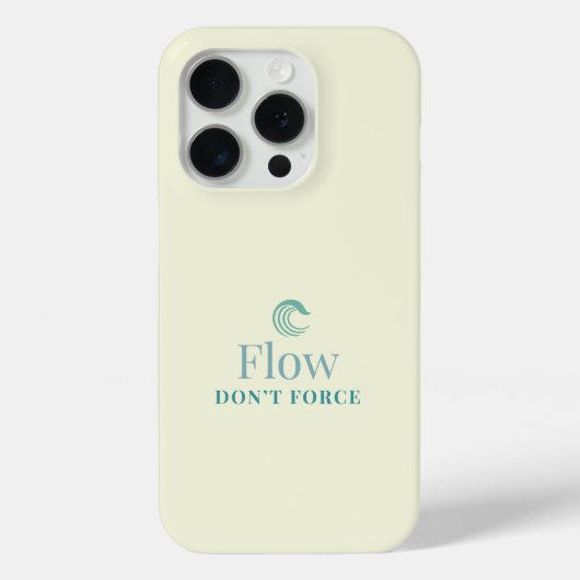 Flow Don’t Force Minimale iPhone 1Hoes Case-Mate iPhone Case (Achterkant)