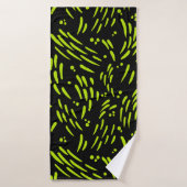 Flow in Lime Groen en Zwart Badhanddoek (Badhanddoek)