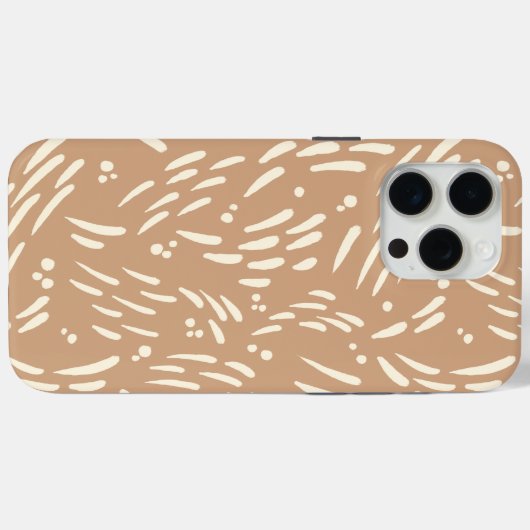 Flow in Tan en Cream Case-Mate iPhone Case (Achterkant (horizontaal))