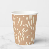 Flow in Tan en Cream Papieren Bekers (Achterkant)