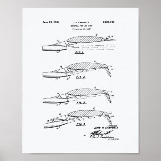 Flow Jet Flap 1957 Patent Art-witboek Poster