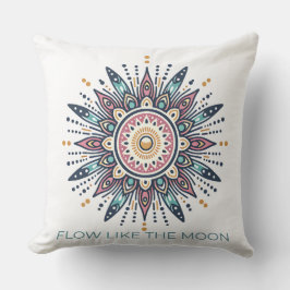 Flow Like the Moon Mandala Spiritueel Ontwerp Kussen