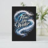 Flow Like Water Bedankkaart (Staand voorkant)