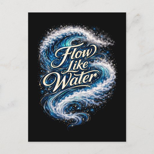 Flow Like Water Briefkaart (Voorkant)