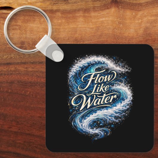 Flow Like Water Sleutelhanger (Voorkant)