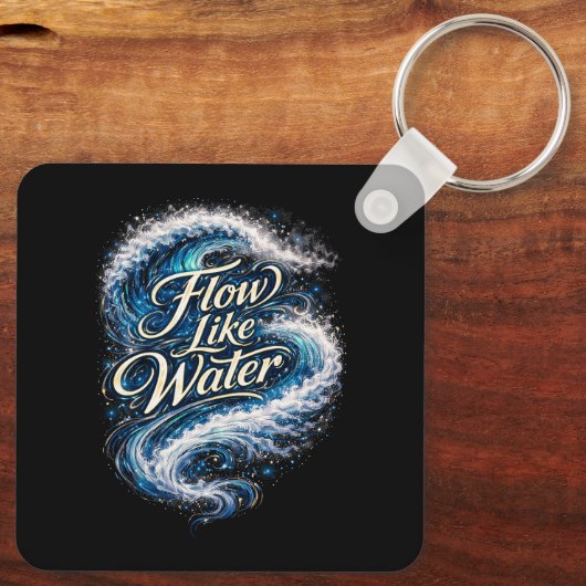 Flow Like Water Sleutelhanger (Achterkant)